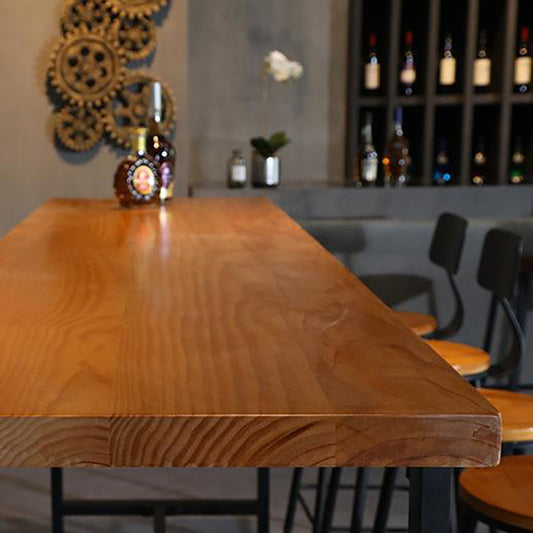 Industrial Bar Table Rectangle Solid Wood Bar Height Pub Table for Indoor Clearhalo 'Bar Furniture' 'Bar Tables' 'bar_tables' 'furn' 'furn_bar_tables' 'Furniture' 'Kitchen & Dining Furniture' 6163165
