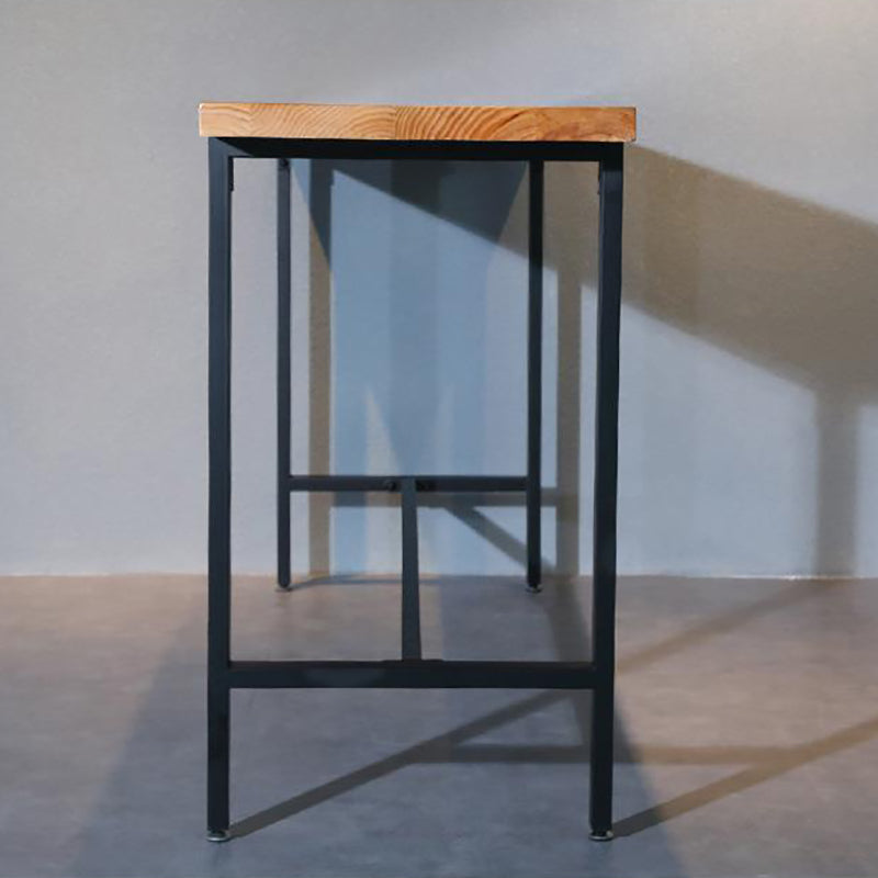 Industrial Bar Table Rectangle Solid Wood Bar Height Pub Table for Indoor Clearhalo 'Bar Furniture' 'Bar Tables' 'bar_tables' 'furn' 'furn_bar_tables' 'Furniture' 'Kitchen & Dining Furniture' 6163166