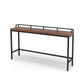 Modern 41.3"H Bar Table Black Iron Solid Wood Pub Table for Living Room Clearhalo 'Bar Furniture' 'Bar Tables' 'bar_tables' 'furn' 'furn_bar_tables' 'Furniture' 'Kitchen & Dining Furniture' 6163220