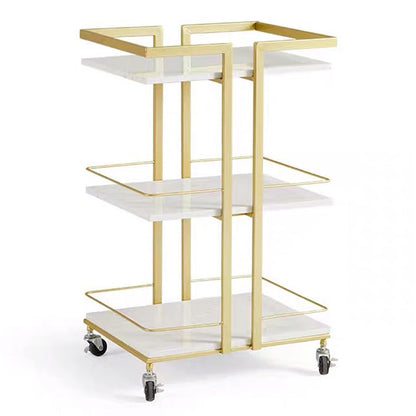 29.92" High Modern Prep Table Rolling Metal Prep Table for Home