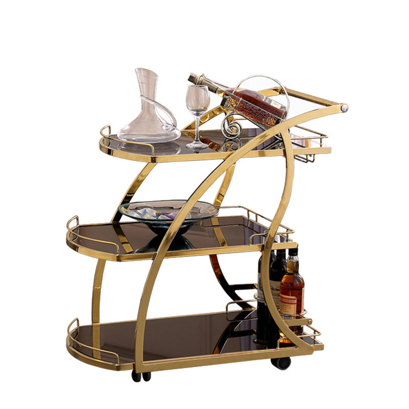 32.68" High Contemporary Style Prep Table Rolling Metal Prep Table for Kitchen