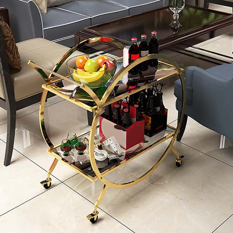 30.71" High Contemporary Style Prep Table Rolling Metal Prep Table for Kitchen