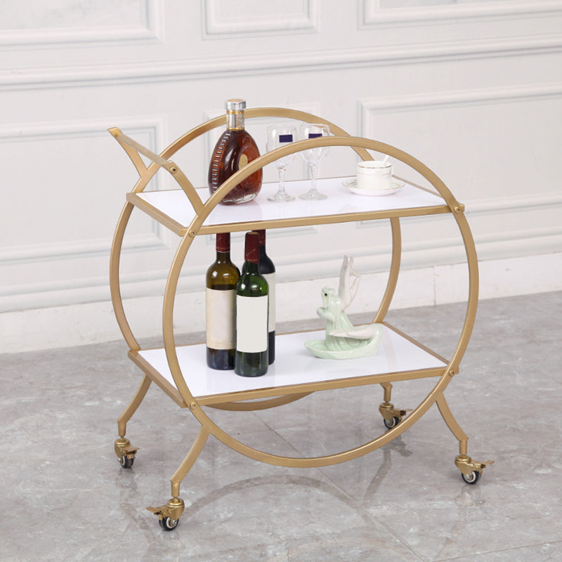 30.71" High Contemporary Style Prep Table Rolling Metal Prep Table for Kitchen