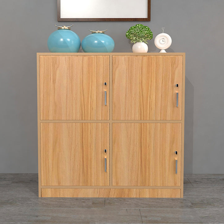 Gabinete de almacenamiento moderno de acabado mate de madera fabricada con puertas con bisagras