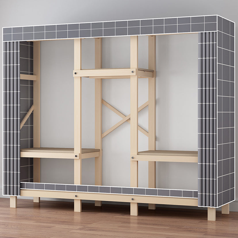 Contemporary Style Wardrobe Pine Solid Wood 1-Door Wardrobe Closet for Bedroom Clearhalo 'Armoires & Wardrobes' 'armoires_wardrobes' 'Bedroom Furniture' 'furn' 'furn_armoires_wardrobes' 'Furniture' 6165858