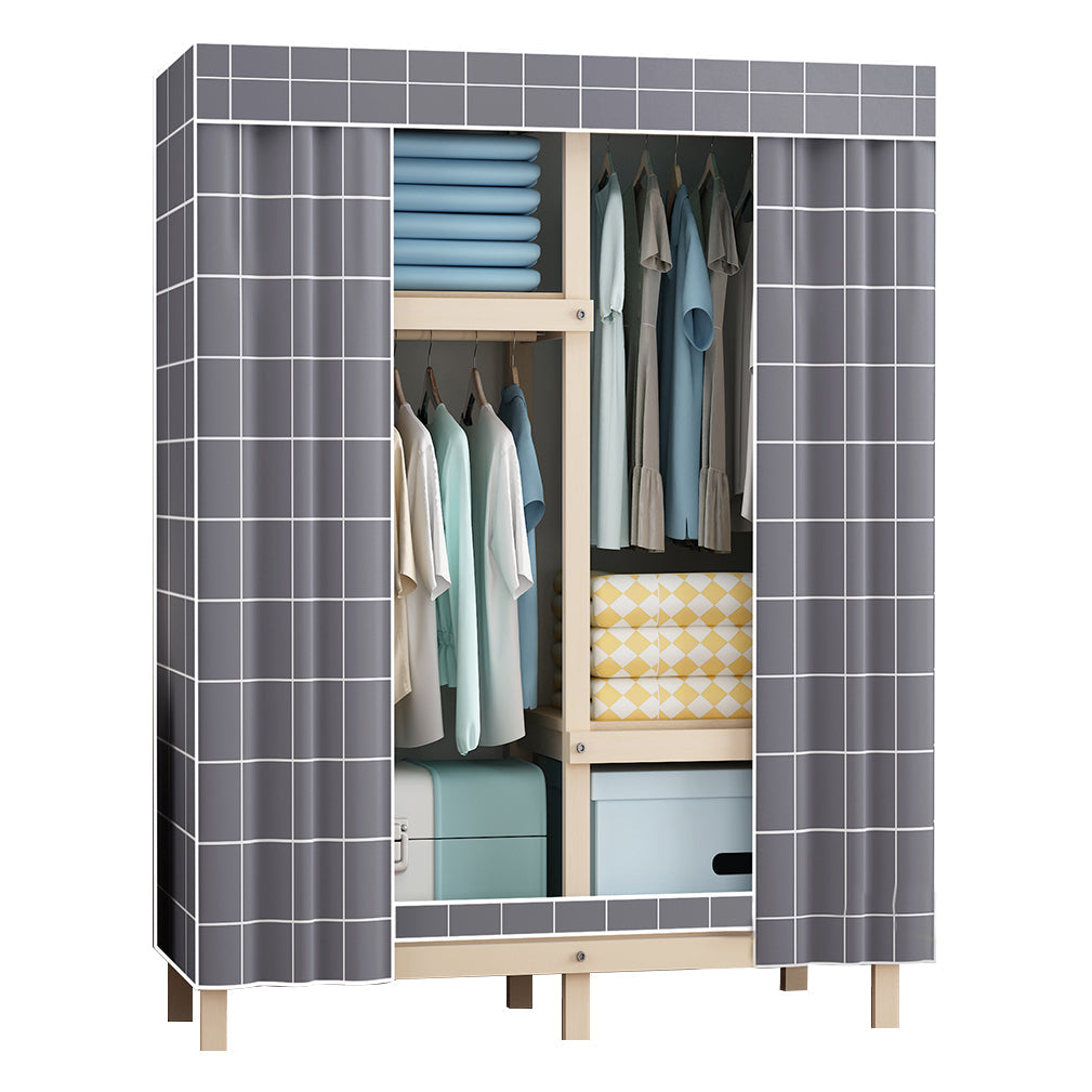 Contemporary Style Wardrobe Pine Solid Wood 1-Door Wardrobe Closet for Bedroom Clearhalo 'Armoires & Wardrobes' 'armoires_wardrobes' 'Bedroom Furniture' 'furn' 'furn_armoires_wardrobes' 'Furniture' 6165867