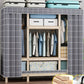 Contemporary Style Wardrobe Pine Solid Wood 1-Door Wardrobe Closet for Bedroom 59"L x 18"W x 66"H Grey Clearhalo 'Armoires & Wardrobes' 'armoires_wardrobes' 'Bedroom Furniture' 'furn' 'furn_armoires_wardrobes' 'Furniture' 6165868