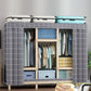 Contemporary Style Wardrobe Pine Solid Wood 1-Door Wardrobe Closet for Bedroom 79"L x 18"W x 66"H Grey Clearhalo 'Armoires & Wardrobes' 'armoires_wardrobes' 'Bedroom Furniture' 'furn' 'furn_armoires_wardrobes' 'Furniture' 6165884