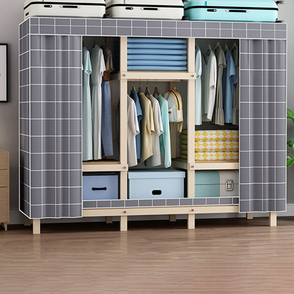 Contemporary Style Wardrobe Pine Solid Wood 1-Door Wardrobe Closet for Bedroom Clearhalo 'Armoires & Wardrobes' 'armoires_wardrobes' 'Bedroom Furniture' 'furn' 'furn_armoires_wardrobes' 'Furniture' 6165887