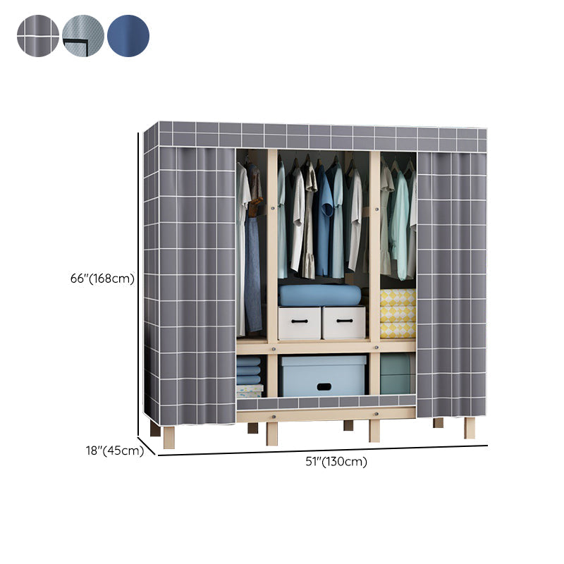 Contemporary Style Wardrobe Pine Solid Wood 1-Door Wardrobe Closet for Bedroom Clearhalo 'Armoires & Wardrobes' 'armoires_wardrobes' 'Bedroom Furniture' 'furn' 'furn_armoires_wardrobes' 'Furniture' 6165891