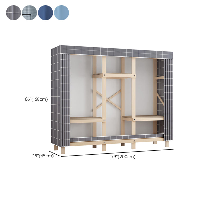 Contemporary Style Wardrobe Pine Solid Wood 1-Door Wardrobe Closet for Bedroom Clearhalo 'Armoires & Wardrobes' 'armoires_wardrobes' 'Bedroom Furniture' 'furn' 'furn_armoires_wardrobes' 'Furniture' 6165893