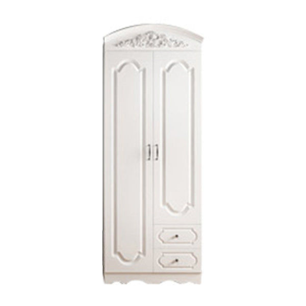 Engineered Wood Cabinet with 2 Drawers French Country White Wardrobe for Home 2 Clearhalo 'Armoires & Wardrobes' 'armoires_wardrobes' 'Bedroom Furniture' 'furn' 'furn_armoires_wardrobes' 'Furniture' 6165896