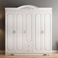 Engineered Wood Cabinet with 2 Drawers French Country White Wardrobe for Home Clearhalo 'Armoires & Wardrobes' 'armoires_wardrobes' 'Bedroom Furniture' 'furn' 'furn_armoires_wardrobes' 'Furniture' 6165900