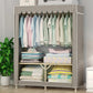 Contemporary Style Steel Wardrobe Cloth Rod Included Wardrobe Closet with Legs Clearhalo 'Armoires & Wardrobes' 'armoires_wardrobes' 'Bedroom Furniture' 'furn' 'furn_armoires_wardrobes' 'Furniture' 6165920
