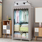 Contemporary Style Steel Wardrobe Cloth Rod Included Wardrobe Closet with Legs Clearhalo 'Armoires & Wardrobes' 'armoires_wardrobes' 'Bedroom Furniture' 'furn' 'furn_armoires_wardrobes' 'Furniture' 6165922