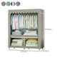 Contemporary Style Steel Wardrobe Cloth Rod Included Wardrobe Closet with Legs Clearhalo 'Armoires & Wardrobes' 'armoires_wardrobes' 'Bedroom Furniture' 'furn' 'furn_armoires_wardrobes' 'Furniture' 6165950