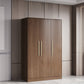 Brown Engineered Wood Wardrobe Closet Modern Wardrobe Armoire