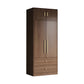 Brown Engineered Wood Wardrobe Closet Modern Wardrobe Armoire