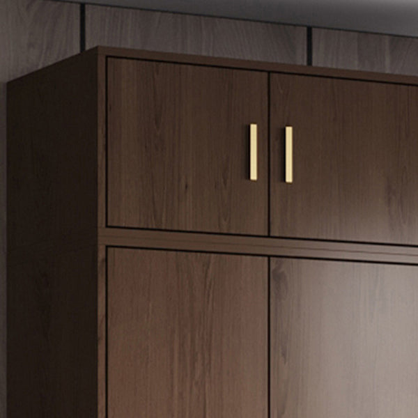 Brown Engineered Wood Wardrobe Closet Modern Wardrobe Armoire