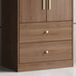 Brown Engineered Wood Wardrobe Closet Modern Wardrobe Armoire