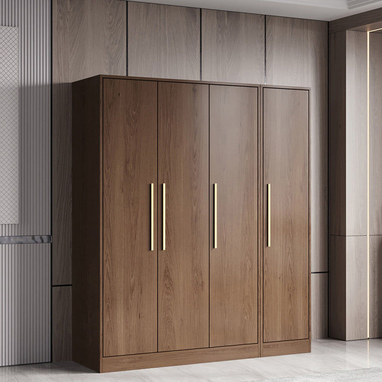 Brown Engineered Wood Wardrobe Closet Modern Wardrobe Armoire