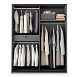 Asta di stoffa del guardaroba in vetro in stile contemporaneo incluso l'armadio del guardaroba per la casa