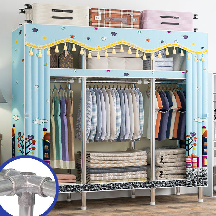 Armaco di guardaroba contemporaneo con scaffali armadio del guardaroba in acciaio