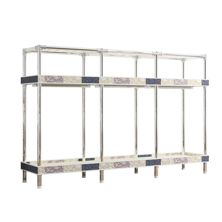 Armaco di guardaroba contemporaneo con scaffali armadio del guardaroba in acciaio