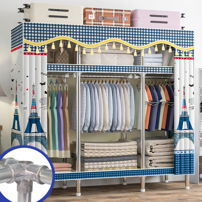 Armaco di guardaroba contemporaneo con scaffali armadio del guardaroba in acciaio