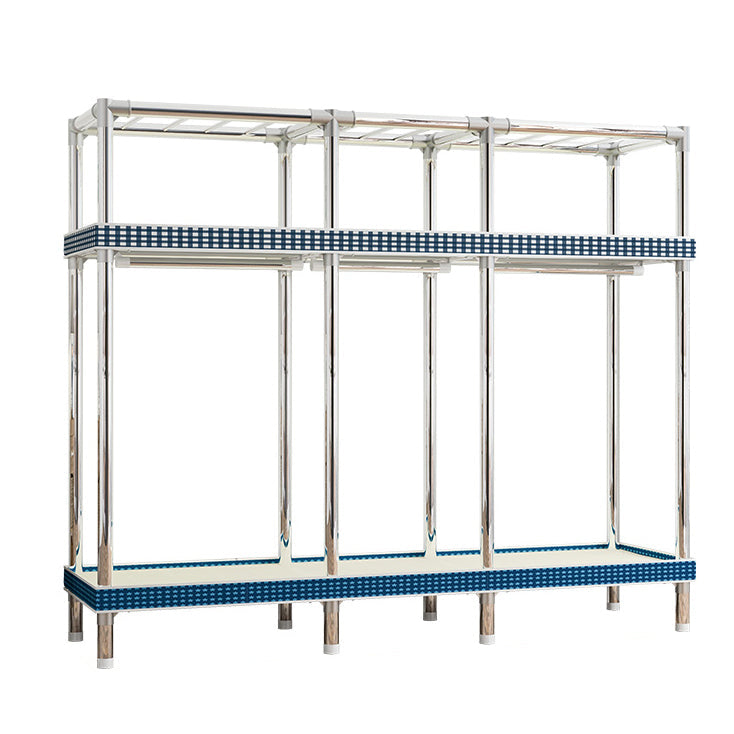 Armaco di guardaroba contemporaneo con scaffali armadio del guardaroba in acciaio