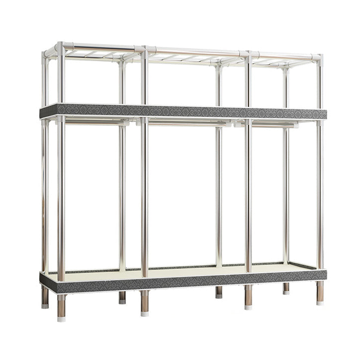 Armaco di guardaroba contemporaneo con scaffali armadio del guardaroba in acciaio