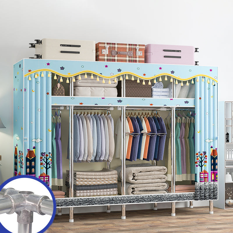 Armaco di guardaroba contemporaneo con scaffali armadio del guardaroba in acciaio