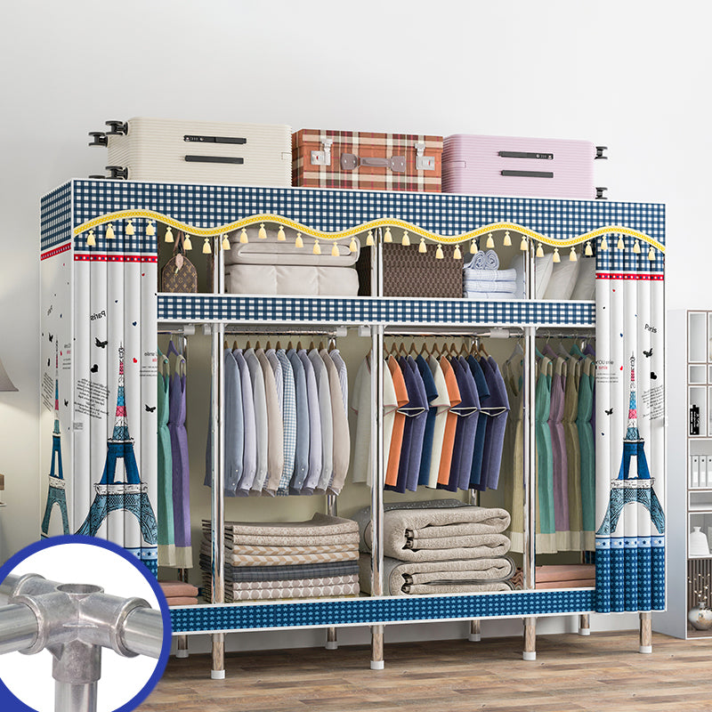 Armaco di guardaroba contemporaneo con scaffali armadio del guardaroba in acciaio