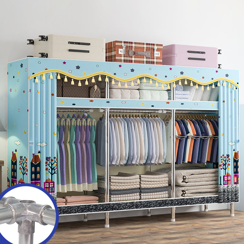 Armaco di guardaroba contemporaneo con scaffali armadio del guardaroba in acciaio