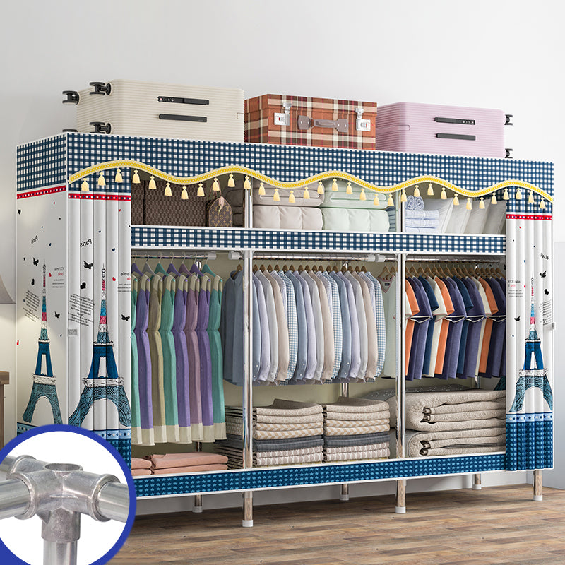 Armaco di guardaroba contemporaneo con scaffali armadio del guardaroba in acciaio