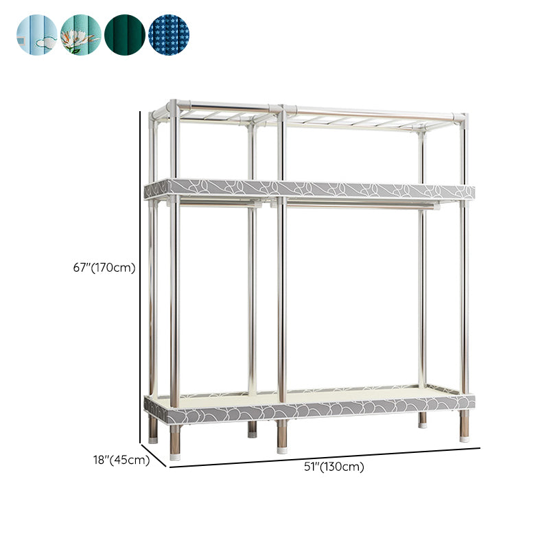 Armaco di guardaroba contemporaneo con scaffali armadio del guardaroba in acciaio