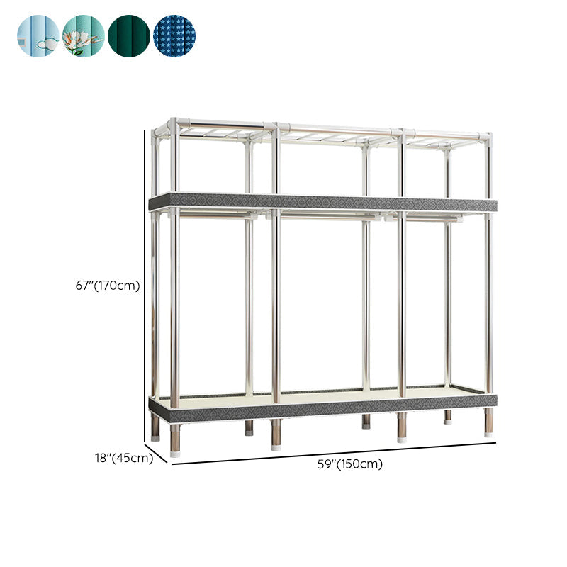 Armaco di guardaroba contemporaneo con scaffali armadio del guardaroba in acciaio