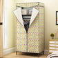 Contemporary Style Steel Wardrobe Adjustable Shelves Wardrobe Closet with Legs