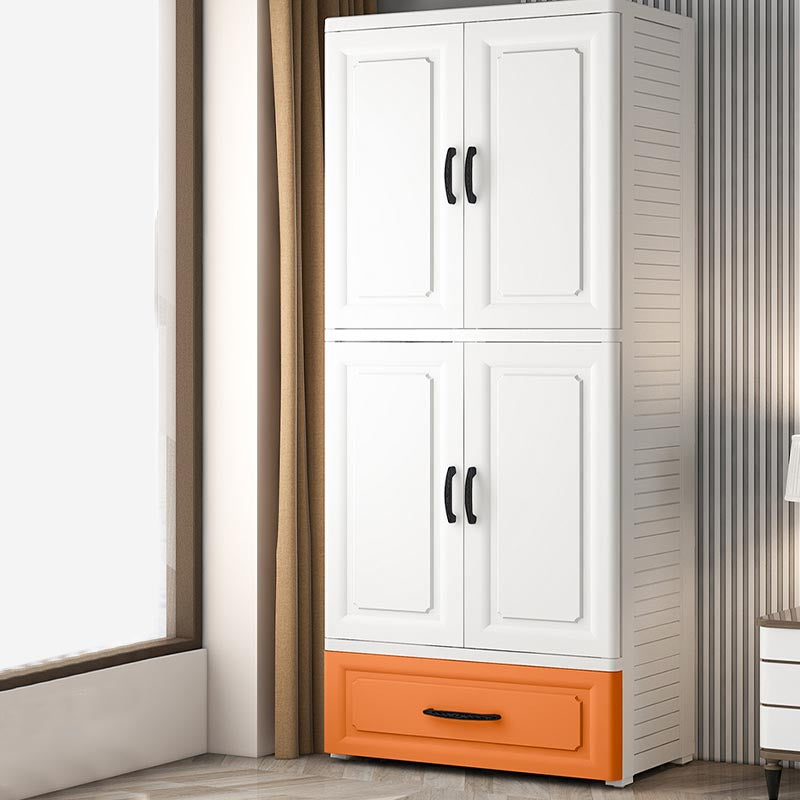 Contemporary Wardrobe Closet Plastic Wardrobe Cabinet with Legs Clearhalo 'Armoires & Wardrobes' 'armoires_wardrobes' 'Bedroom Furniture' 'furn' 'furn_armoires_wardrobes' 'Furniture' 6166096