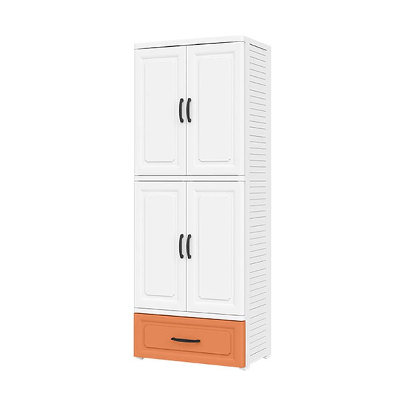 Contemporary Wardrobe Closet Plastic Wardrobe Cabinet with Legs Clearhalo 'Armoires & Wardrobes' 'armoires_wardrobes' 'Bedroom Furniture' 'furn' 'furn_armoires_wardrobes' 'Furniture' 6166105