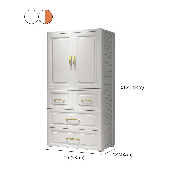 Contemporary Wardrobe Closet Plastic Wardrobe Cabinet with Legs Clearhalo 'Armoires & Wardrobes' 'armoires_wardrobes' 'Bedroom Furniture' 'furn' 'furn_armoires_wardrobes' 'Furniture' 6166125