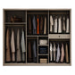 Modern Style Glass Wardrobe Cloth Rod Included Wardrobe Closet with 1-Drawer