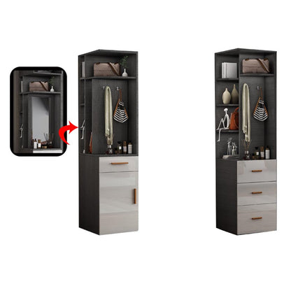 Asta di stoffa del guardaroba in legno di colore bianco compreso l'armadio del guardaroba per camera da letto