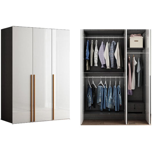 White Colour Wooden Wardrobe Cloth Rod Included Wardrobe Closet for Bedroom