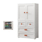 White Plastic Wardrobe Armoire with Legs Contemporary Wardrobe Closet 27.6"L x 14.6"W x 49.6"H Without Clothing Rod 2 Clearhalo 'Armoires & Wardrobes' 'armoires_wardrobes' 'Bedroom Furniture' 'furn' 'furn_armoires_wardrobes' 'Furniture' 6166213