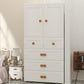 White Plastic Wardrobe Armoire with Legs Contemporary Wardrobe Closet Clearhalo 'Armoires & Wardrobes' 'armoires_wardrobes' 'Bedroom Furniture' 'furn' 'furn_armoires_wardrobes' 'Furniture' 6166214