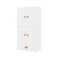 White Plastic Wardrobe Armoire with Legs Contemporary Wardrobe Closet Clearhalo 'Armoires & Wardrobes' 'armoires_wardrobes' 'Bedroom Furniture' 'furn' 'furn_armoires_wardrobes' 'Furniture' 6166215