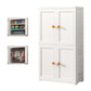 White Plastic Wardrobe Armoire with Legs Contemporary Wardrobe Closet 27.6"L x 14.6"W x 49.6"H With Clothing Rod 4 Clearhalo 'Armoires & Wardrobes' 'armoires_wardrobes' 'Bedroom Furniture' 'furn' 'furn_armoires_wardrobes' 'Furniture' 6166216