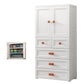White Plastic Wardrobe Armoire with Legs Contemporary Wardrobe Closet 27.6"L x 14.6"W x 57.5"H Without Clothing Rod 2 Clearhalo 'Armoires & Wardrobes' 'armoires_wardrobes' 'Bedroom Furniture' 'furn' 'furn_armoires_wardrobes' 'Furniture' 6166219
