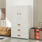White Plastic Wardrobe Armoire with Legs Contemporary Wardrobe Closet Clearhalo 'Armoires & Wardrobes' 'armoires_wardrobes' 'Bedroom Furniture' 'furn' 'furn_armoires_wardrobes' 'Furniture' 6166230